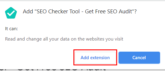 Add extension notification
