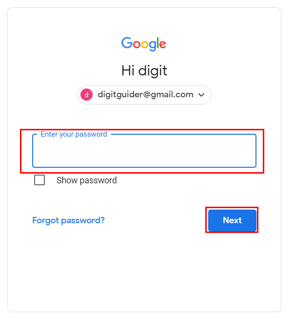 Enter password for Google Chrome Sync