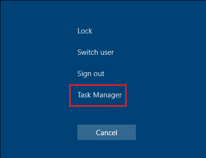 task manager shortcut