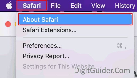 About Safari browser
