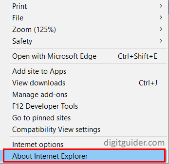 About internet explorer browser