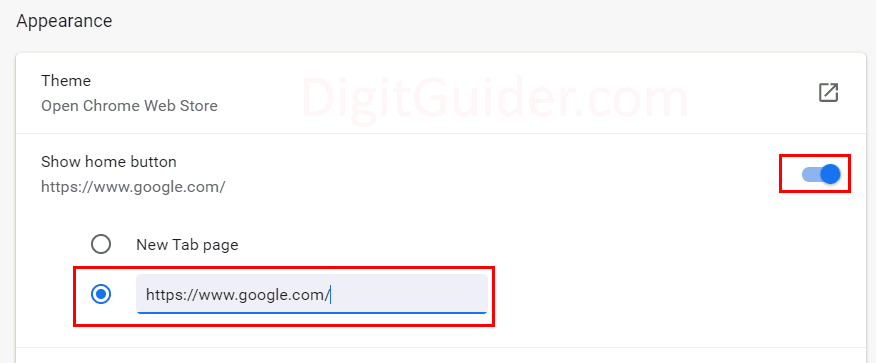 How to Set Homepage in Chrome browser