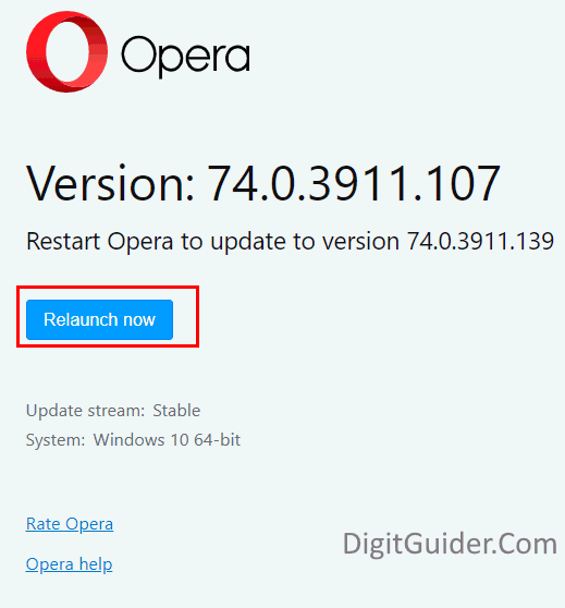 How to check opera version on windows