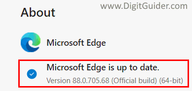 current version of Microsoft Edge browser