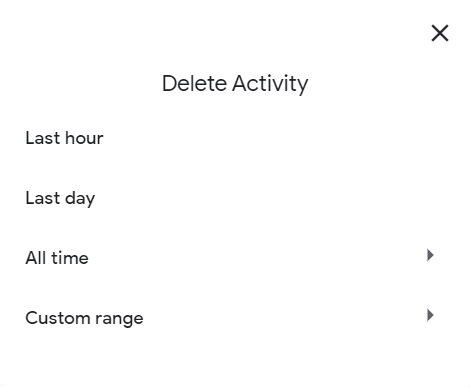 delete activity by date
