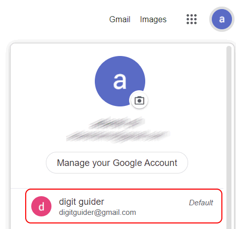 set default google account in chrome