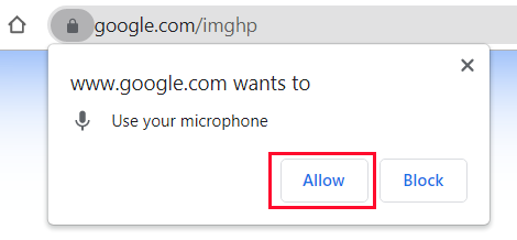 Allow microphone on google