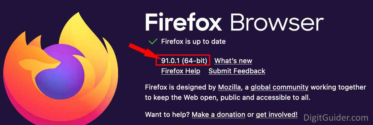 Check firefox version on Mac