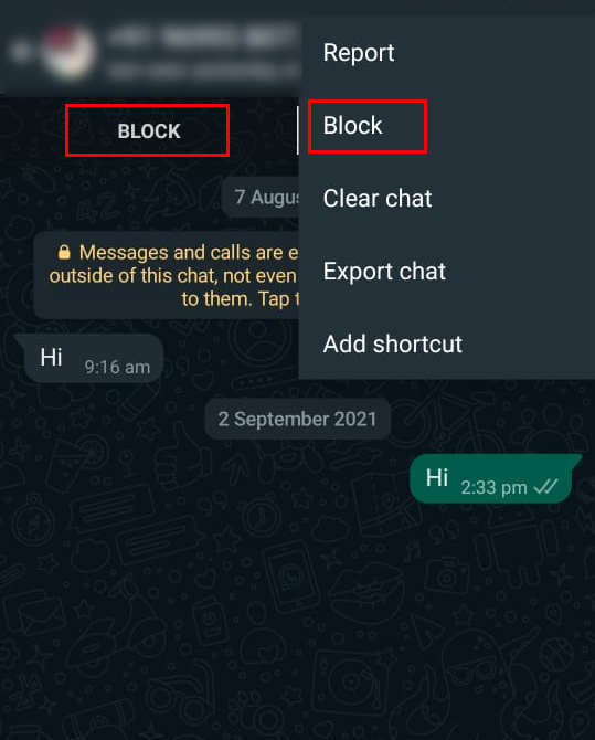 Block contact