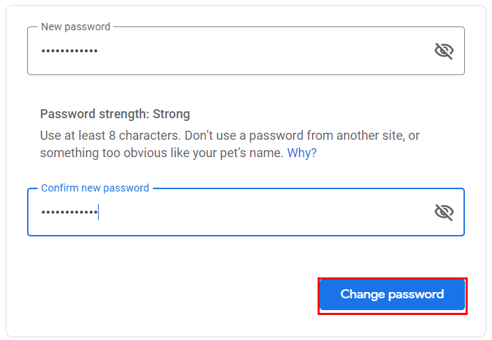 Change Gmail Password through recovery email