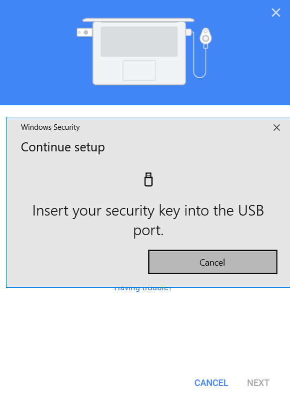 Insert security key