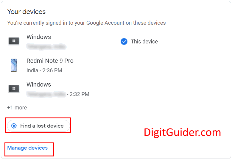Manage Devices with Google Account
