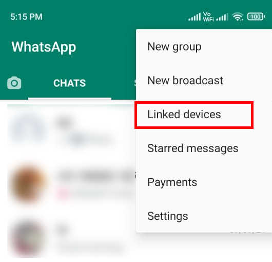 WhatsApp Web linked devices