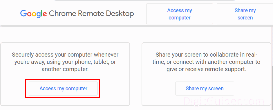 Access my Computer remotely