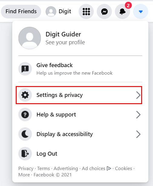 Settings and Privacy on Facebook