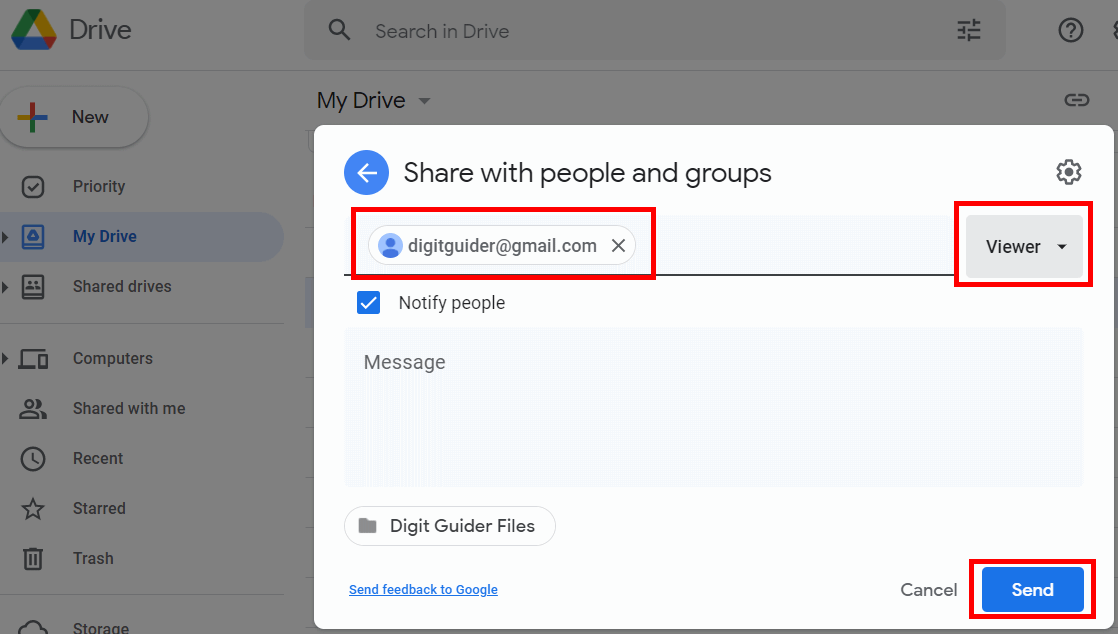 Share drive with people