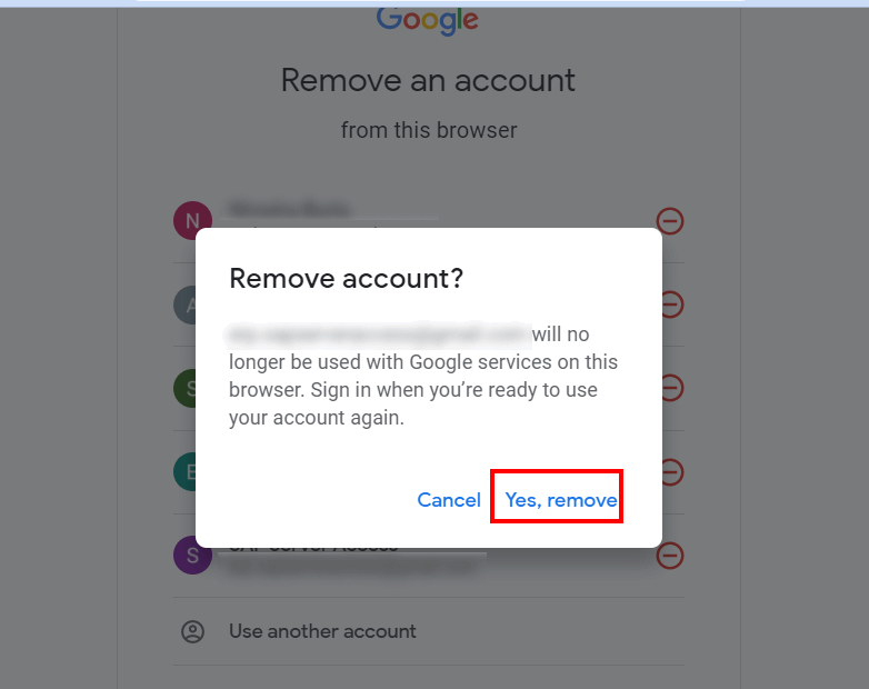 Yes remove google account