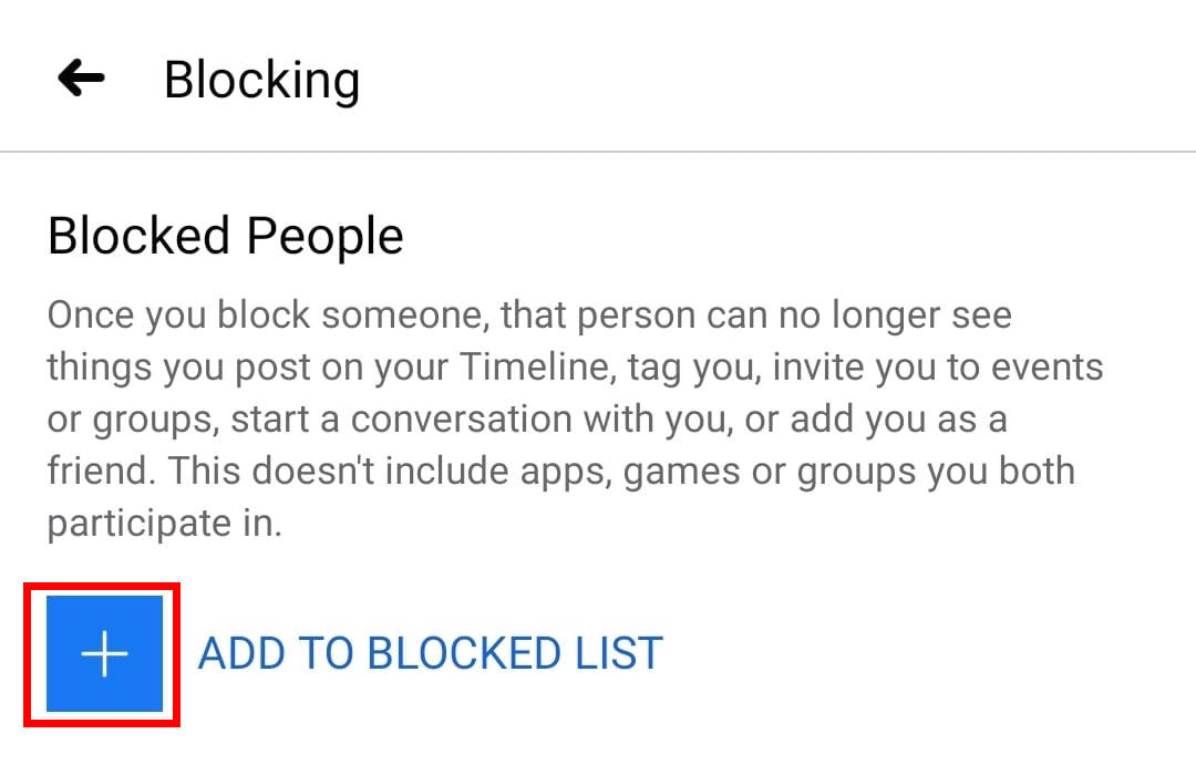Block someone on Android Facebook App