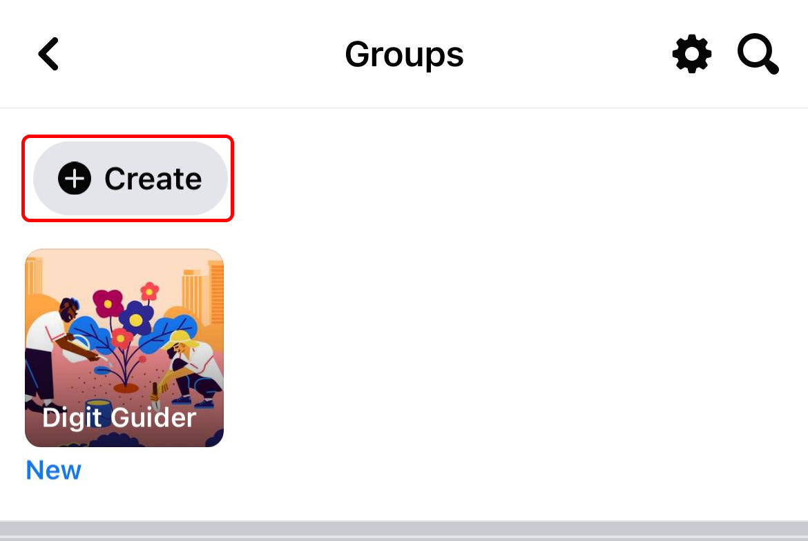 Create FB group on iPhone