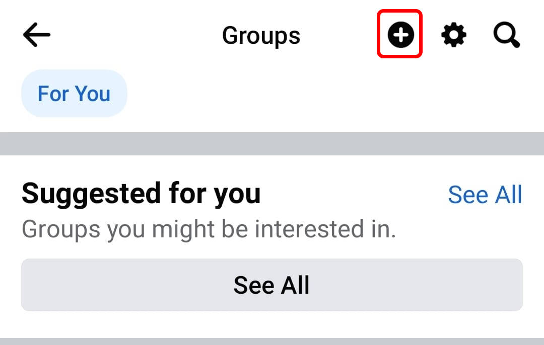 Create group on FB android app