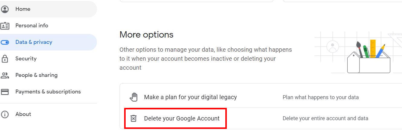 How to Delete your Google Account