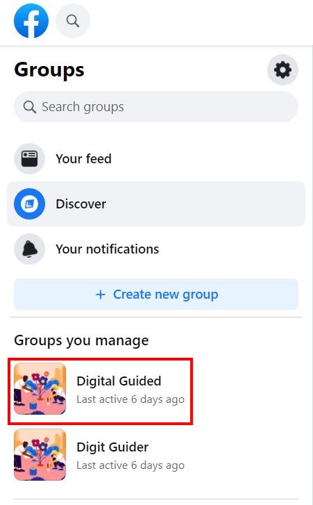 Manage your Groups on Facebook