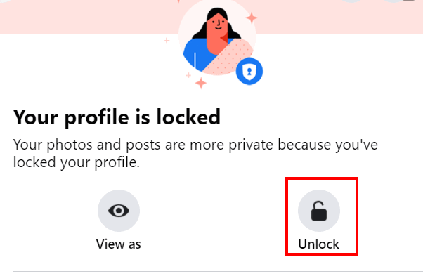 Unlock FB profile