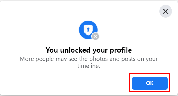 you unlocked your profile