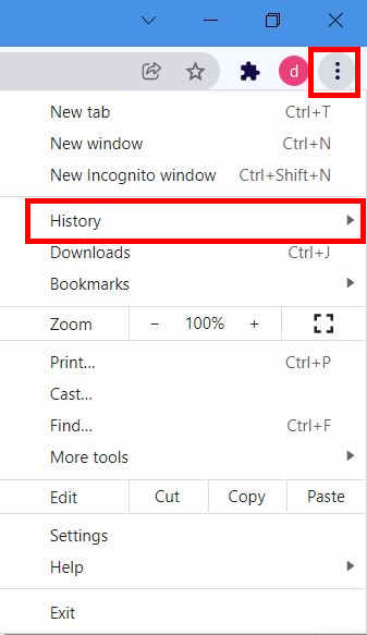 Clear History in Chrome Browser