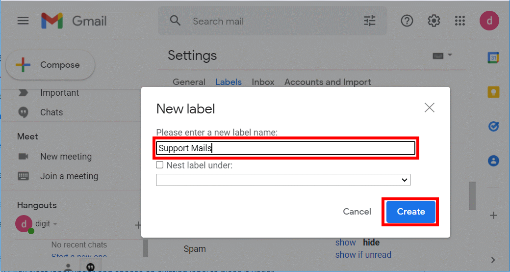 How to Create new Folders and Labels in Gmail