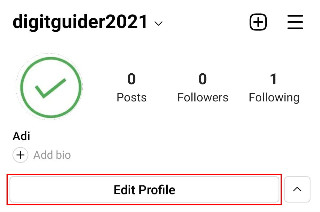 Edit Profile - Instagram Android