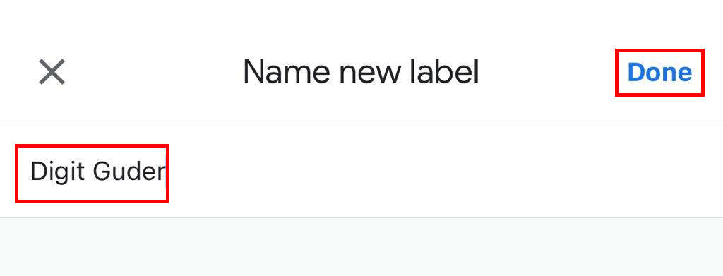 Name of Label in Gmail