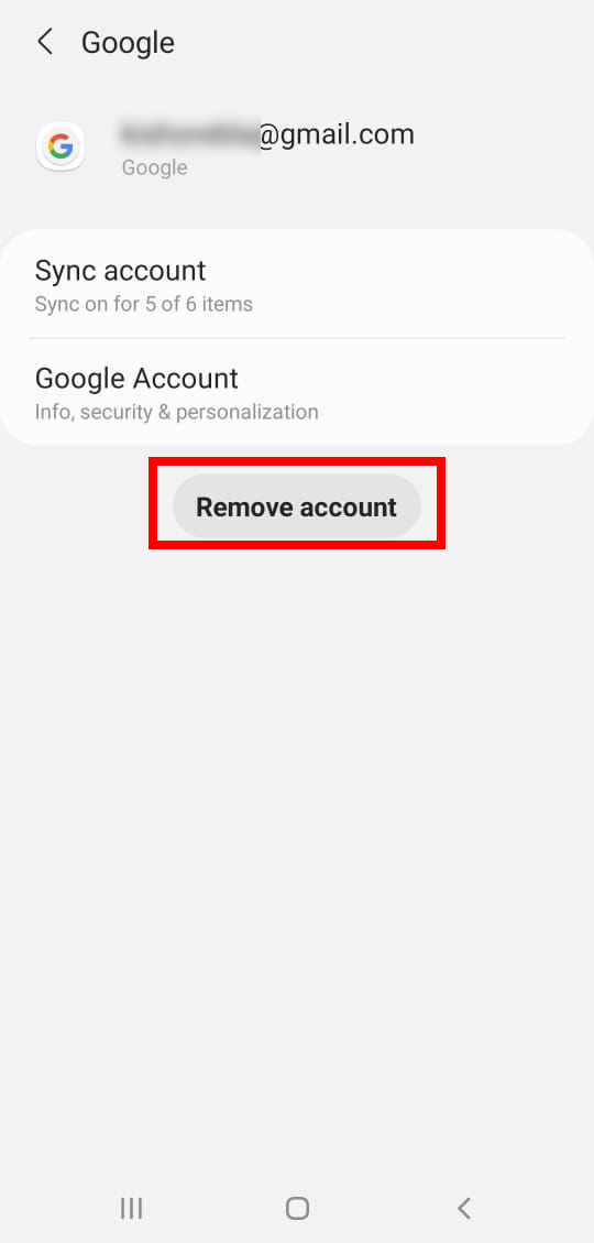 Remove Gmail Account from Android Mobile