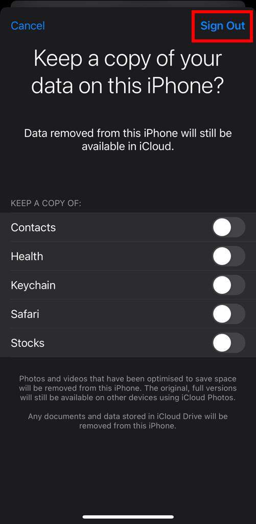 Sign Out of Apple ID on your iPhone