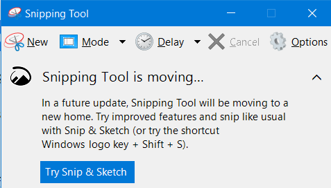Snipping Tool to take a screenshot on a Dell Desktop
