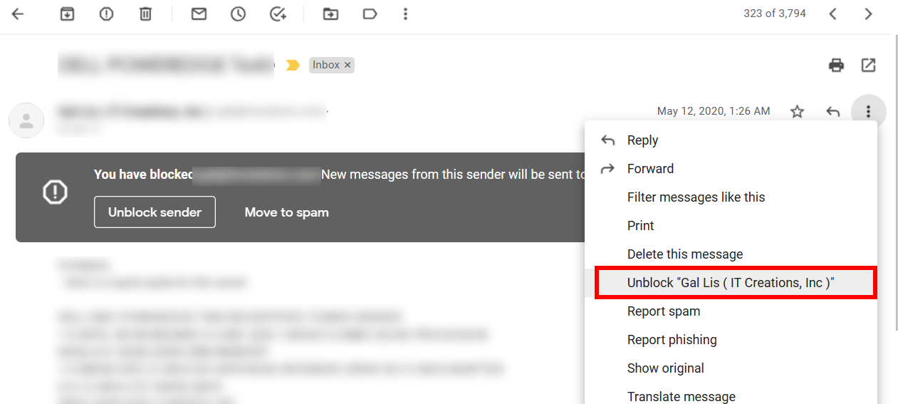 How to Unblock Email on Gmail account