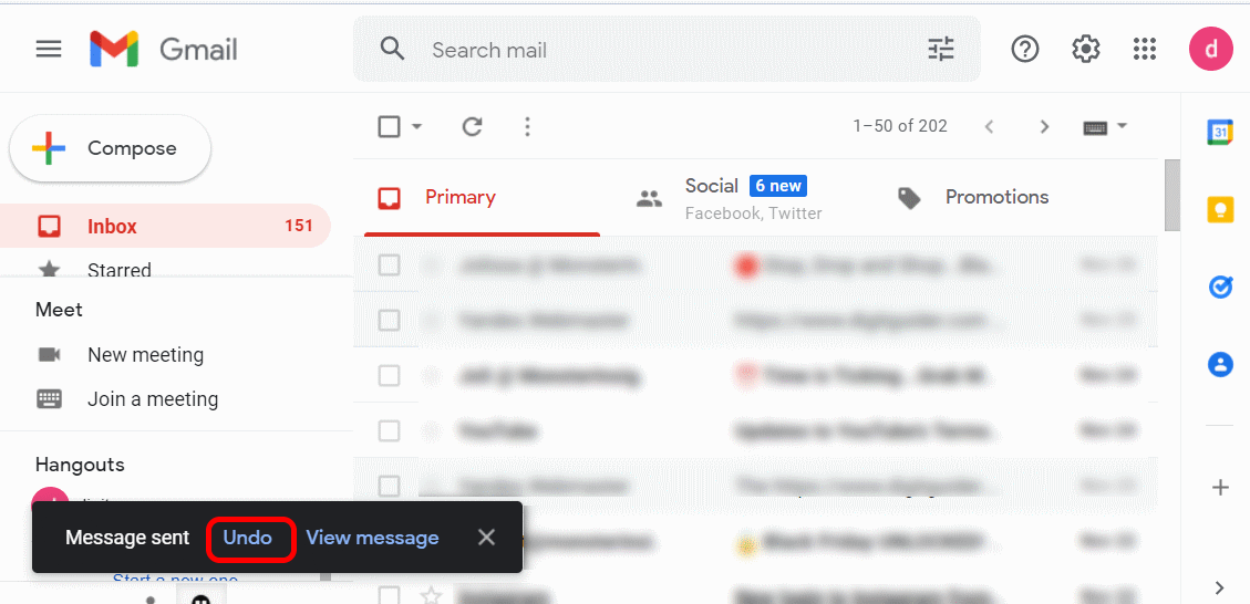 Unsend an Email in Gmail
