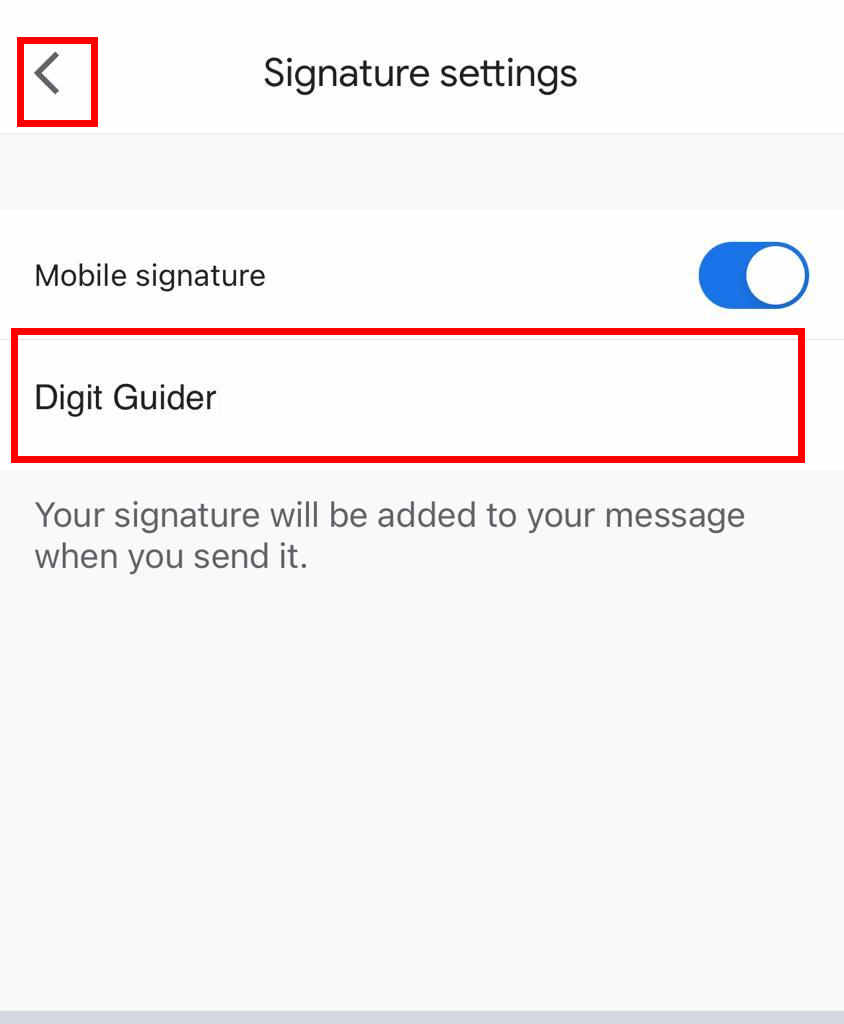 create Gmail Signature on iPhone