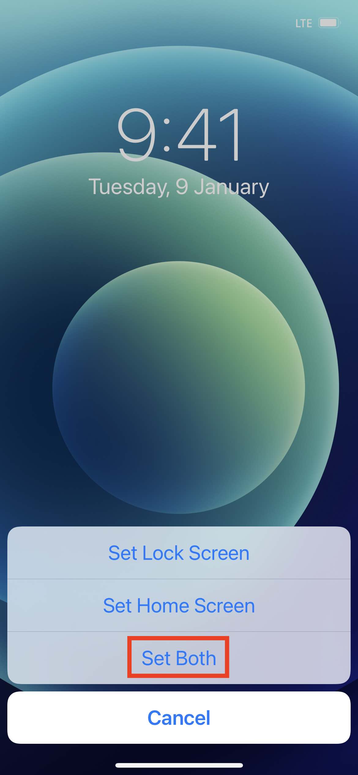 Set Wallaper as lock screen and Home screen