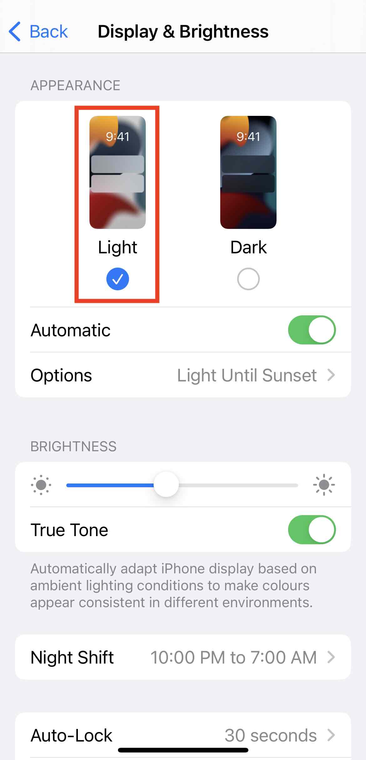 Turn Off Dark mode on iPhone