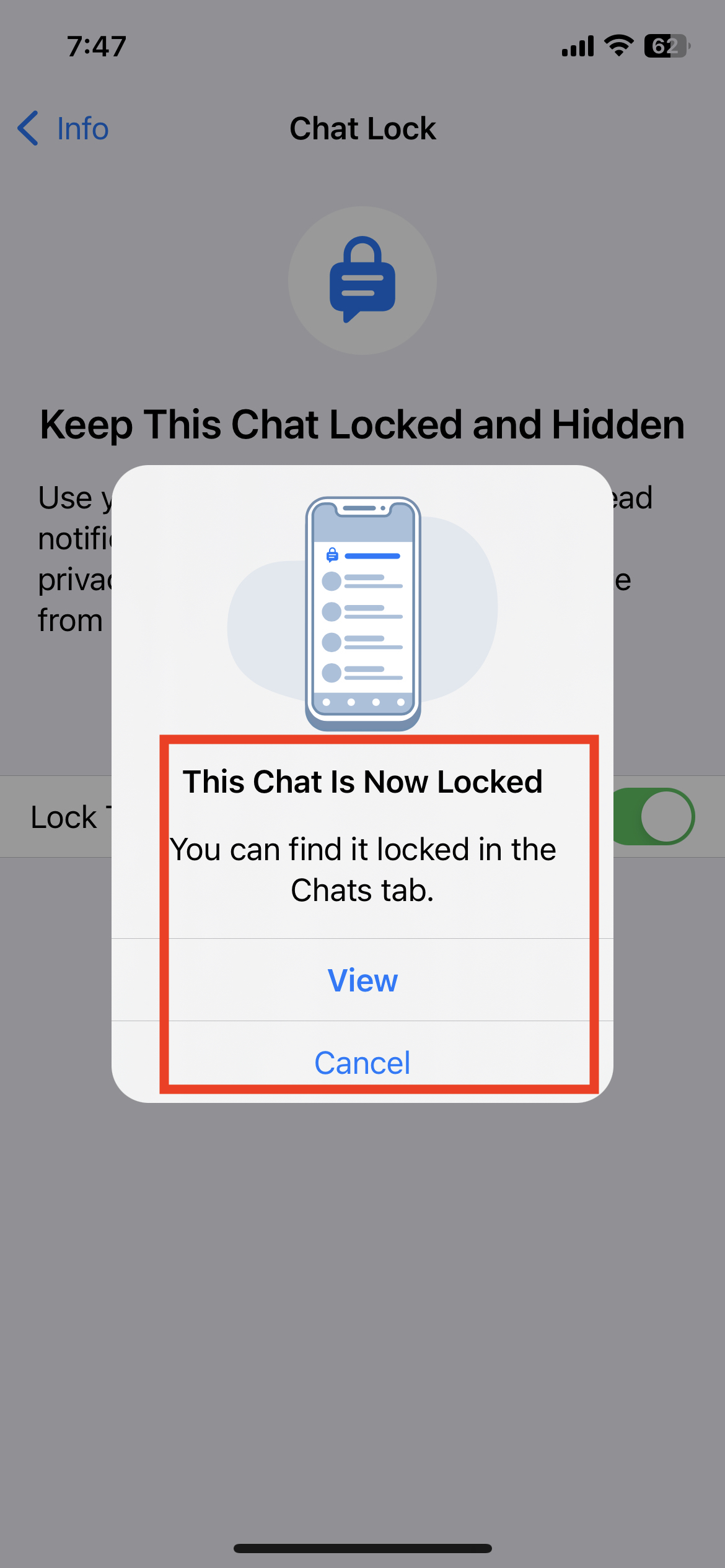 Chat locked